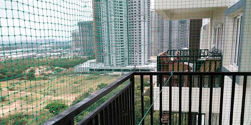 Balcony safety net three